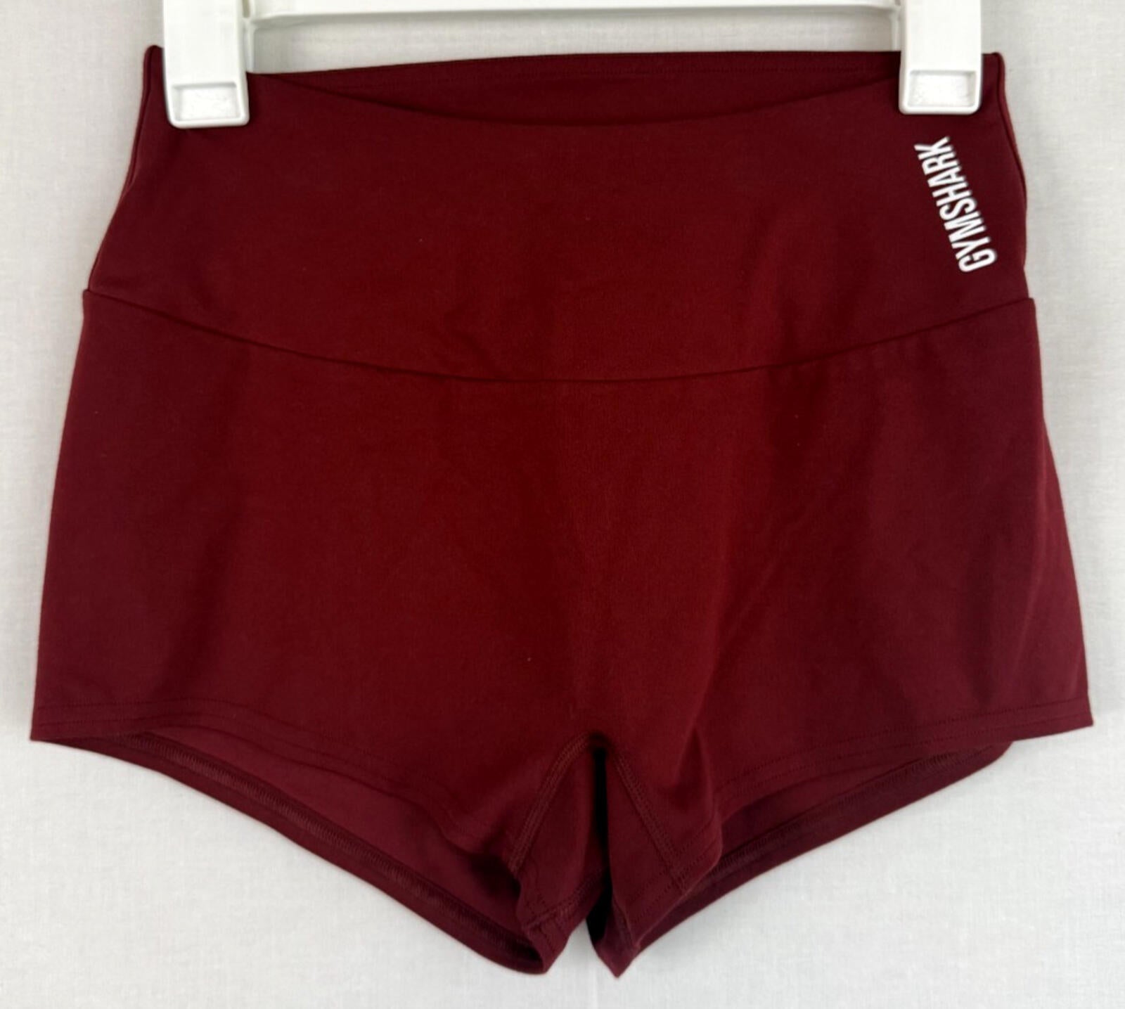 Gymshark Shorts Womens Medium Burgundy High Rise Athletic Stretch Workout