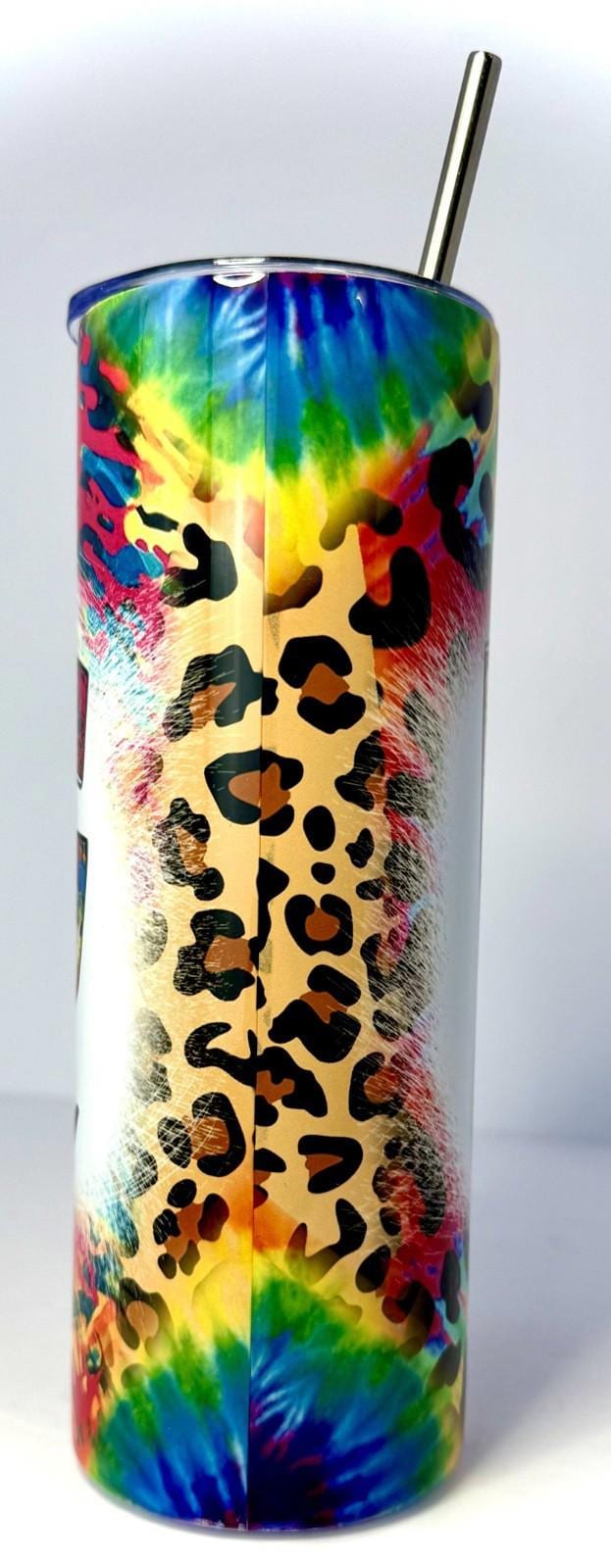 20 oz Dog Mama Stainless Steel Tumbler with Lid, Straw