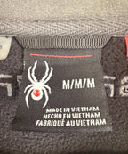 Spyder Men's Full Zip Knit Jacket Waffle Knit Gray & Blue Size M