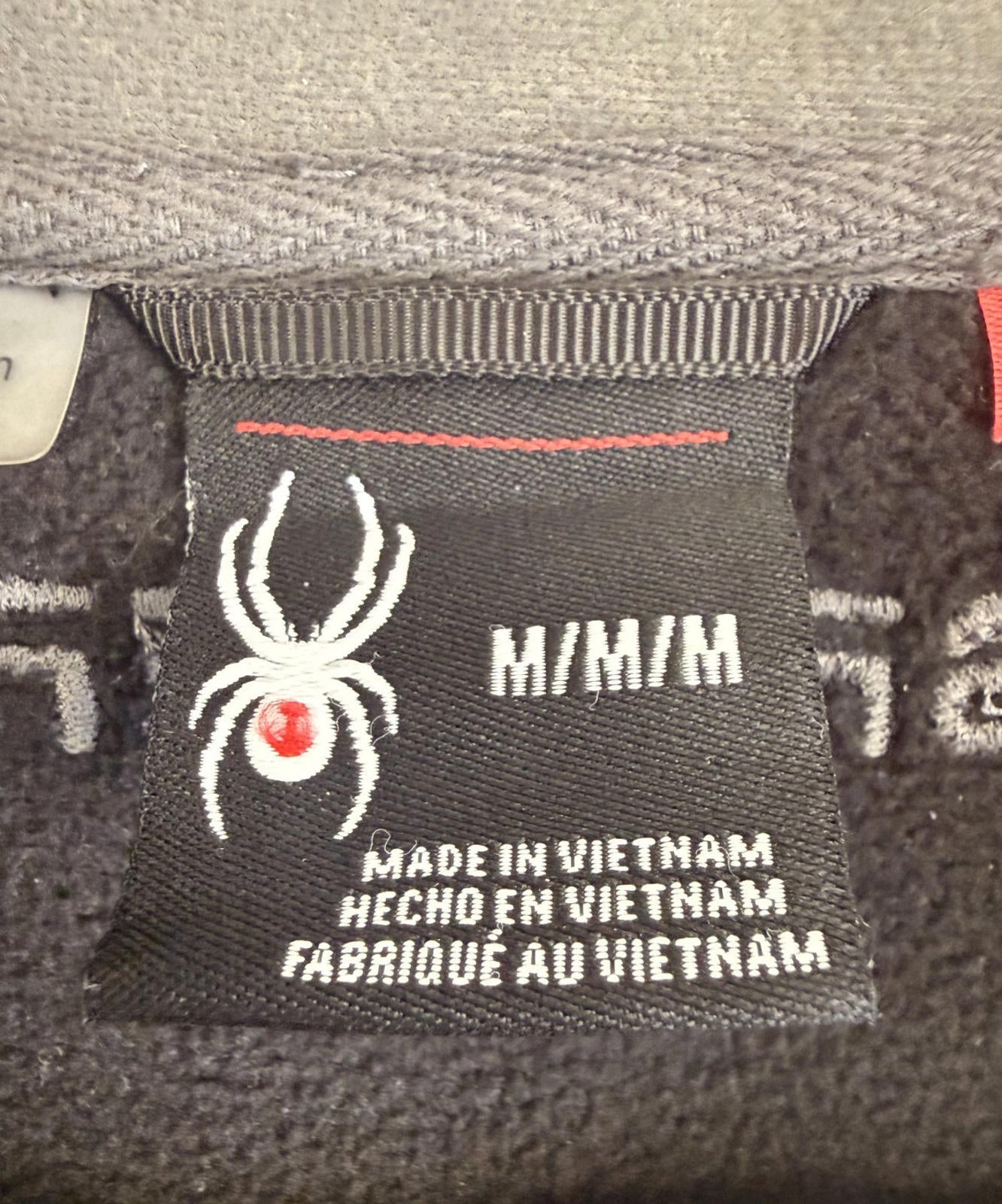 Spyder Men's Full Zip Knit Jacket Waffle Knit Gray & Blue Size M