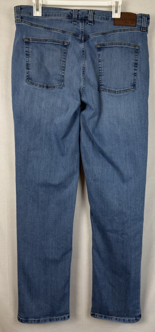 LL Bean 1912 Bean Flex Classic Fit Sz 36 x 32 Medium Wash Mens Jeans 511182