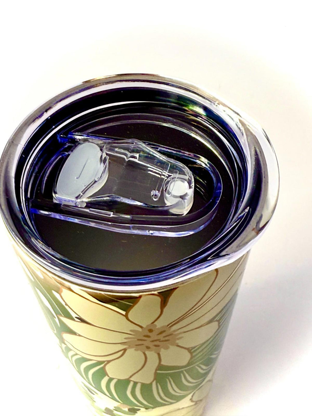 20 oz Flowers Stainless Steel Tumbler with Lid, Straw