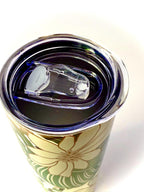 20 oz Flowers Stainless Steel Tumbler with Lid, Straw
