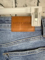 Lucky Brand Jeans Womens Sz 4 High Rise Skinny Bridgette Button Fly Raw Hem