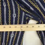 Michael Kors Nautical Blouse Top Womens Size Large Rope And Chain Blue & Gold