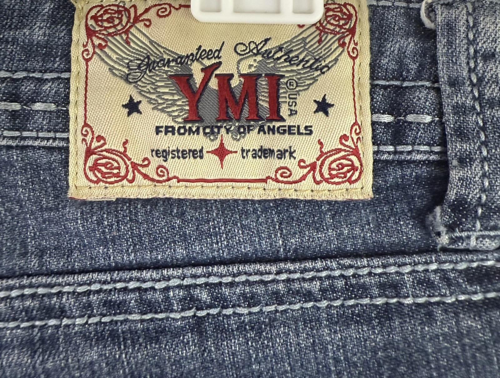 YMI jeans womens size 11 wanna betta butt skinny cropped low rise stretch blue