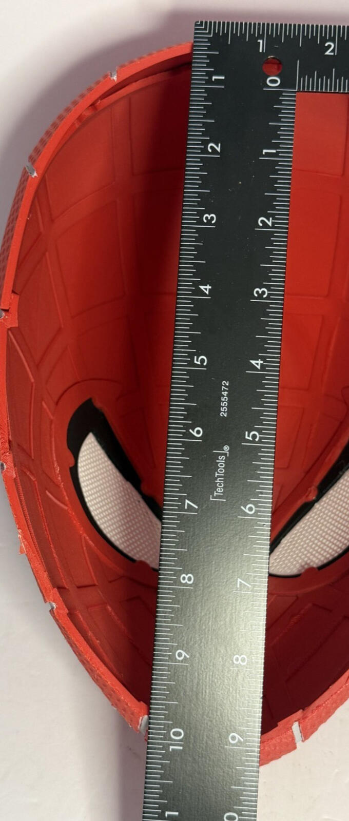 3D Printed Red and Gray Spider-Man Full Face Mask Helmet Mesh Eyes Adult