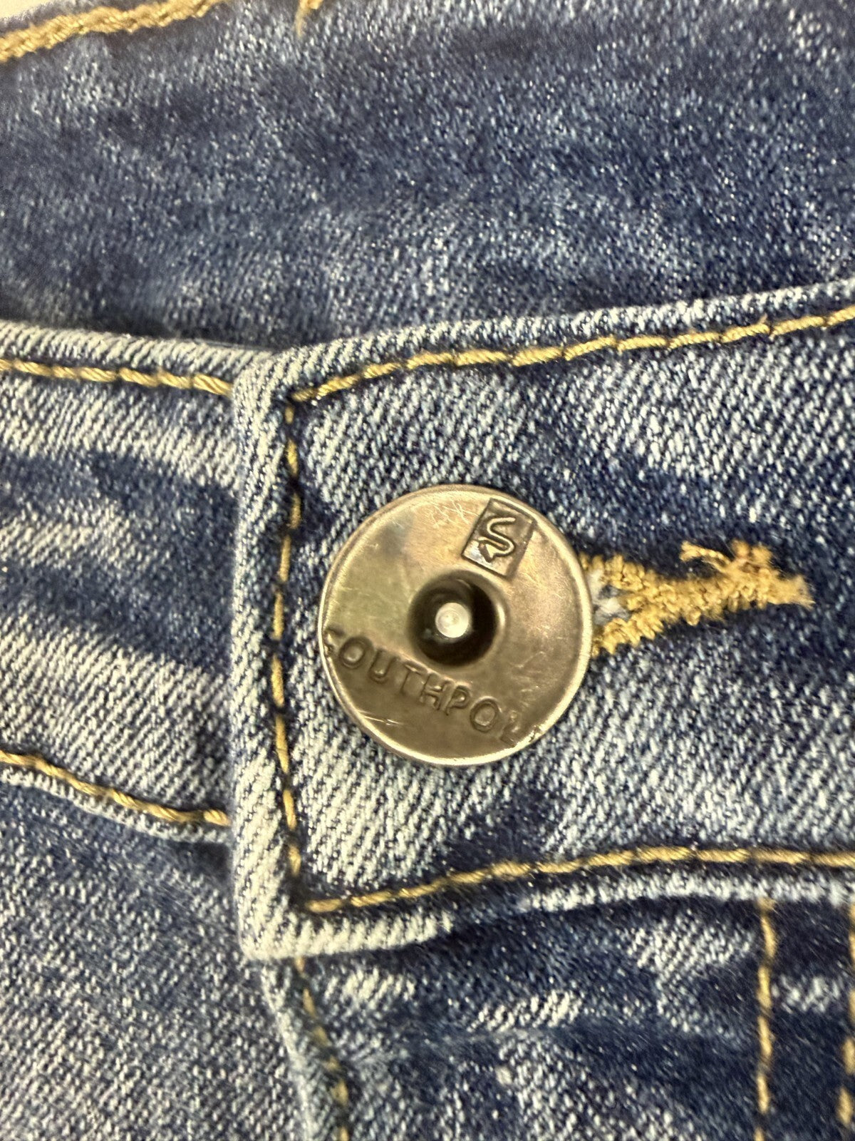 Southpole Jeans Mens 32 x 30 Skinny Distressed Stretch Blue Denim Skater