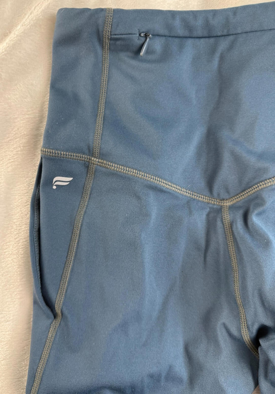 Fabletics Motion365 Size S Womens Blue Stretch Pull On Athletic Leggings Pockets
