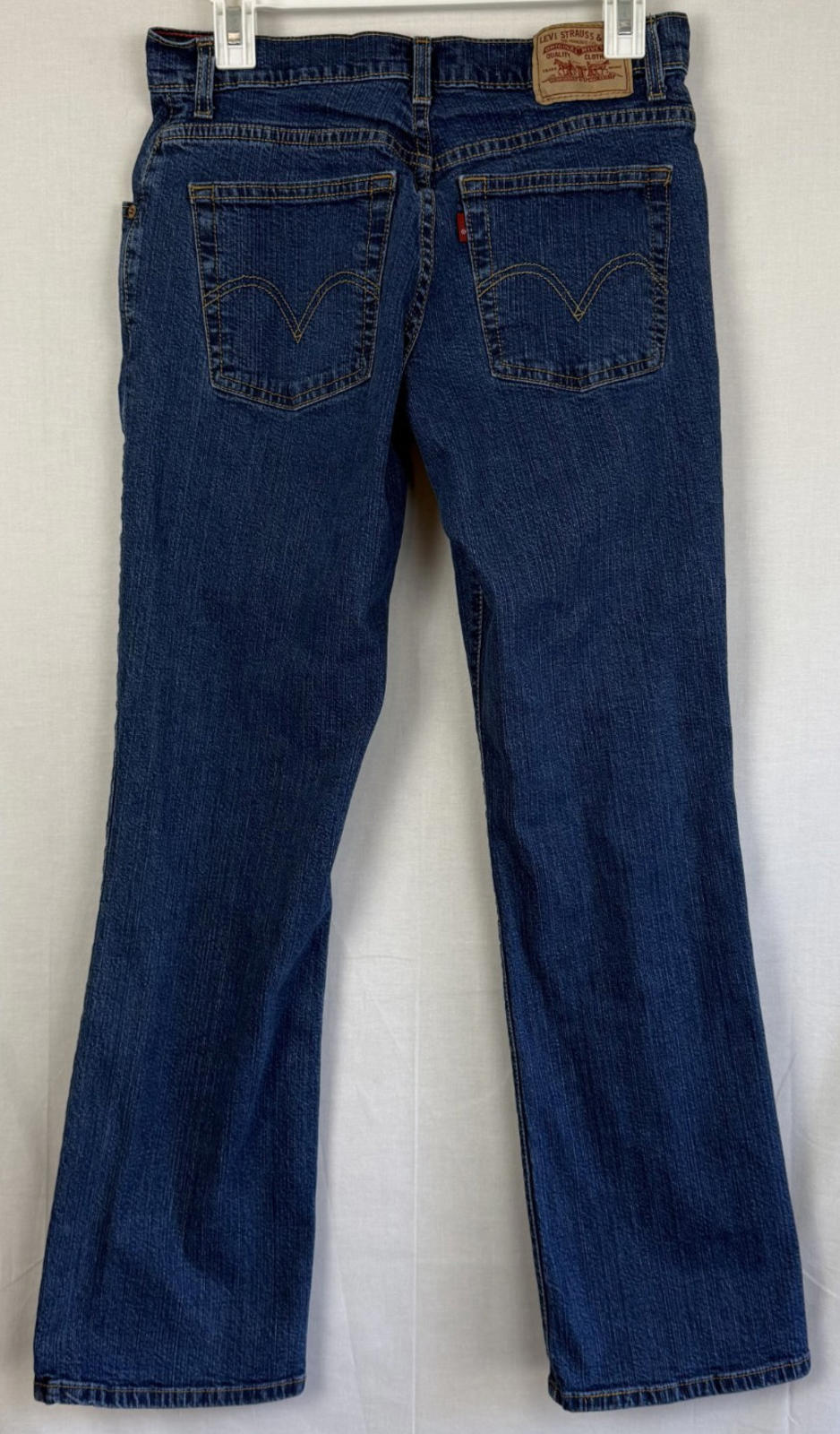 Levis 550 • Relaxed Boot Cut Stretch Blue Jeans Womens • Size 10 M (30x30)
