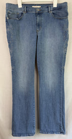 Levis Womens Classic Bootcut Jeans Size 16 Blue Denim Stretch Cotton Blend