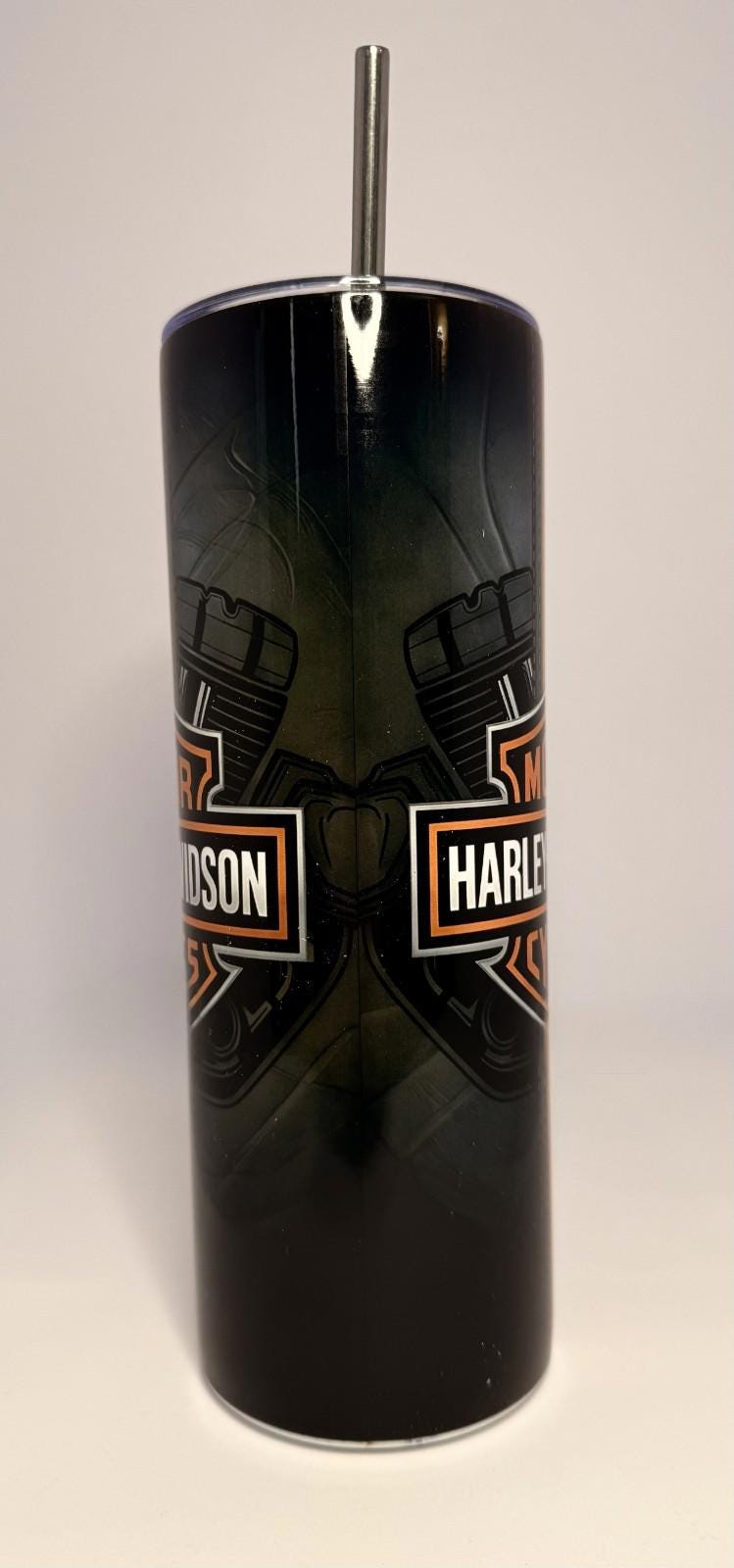 20 oz Harley-Davidson Stainless Steel Tumbler with Lid, Straw -Motorcycles