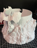 Large Dragon Yarn Bowl 3D Printed PLA Stone