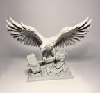 3D Printed Eagle and Mjolnir - Stone Looking PLA