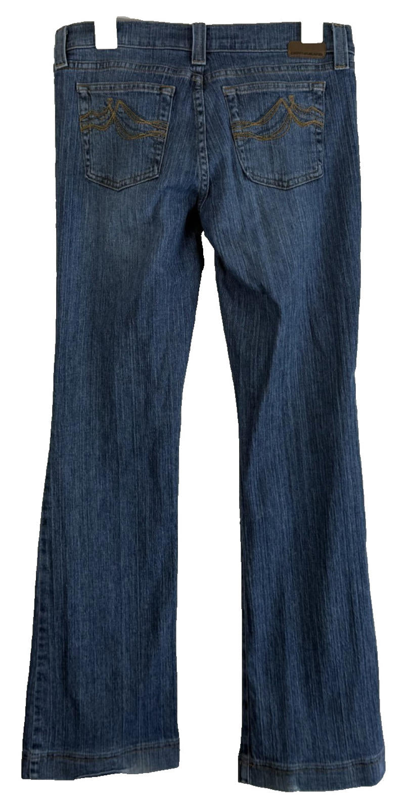 DKNY Womens Flare Jeans Size 5 Long Juniors Blue Denim