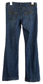 DKNY Womens Flare Jeans Size 5 Long Juniors Blue Denim