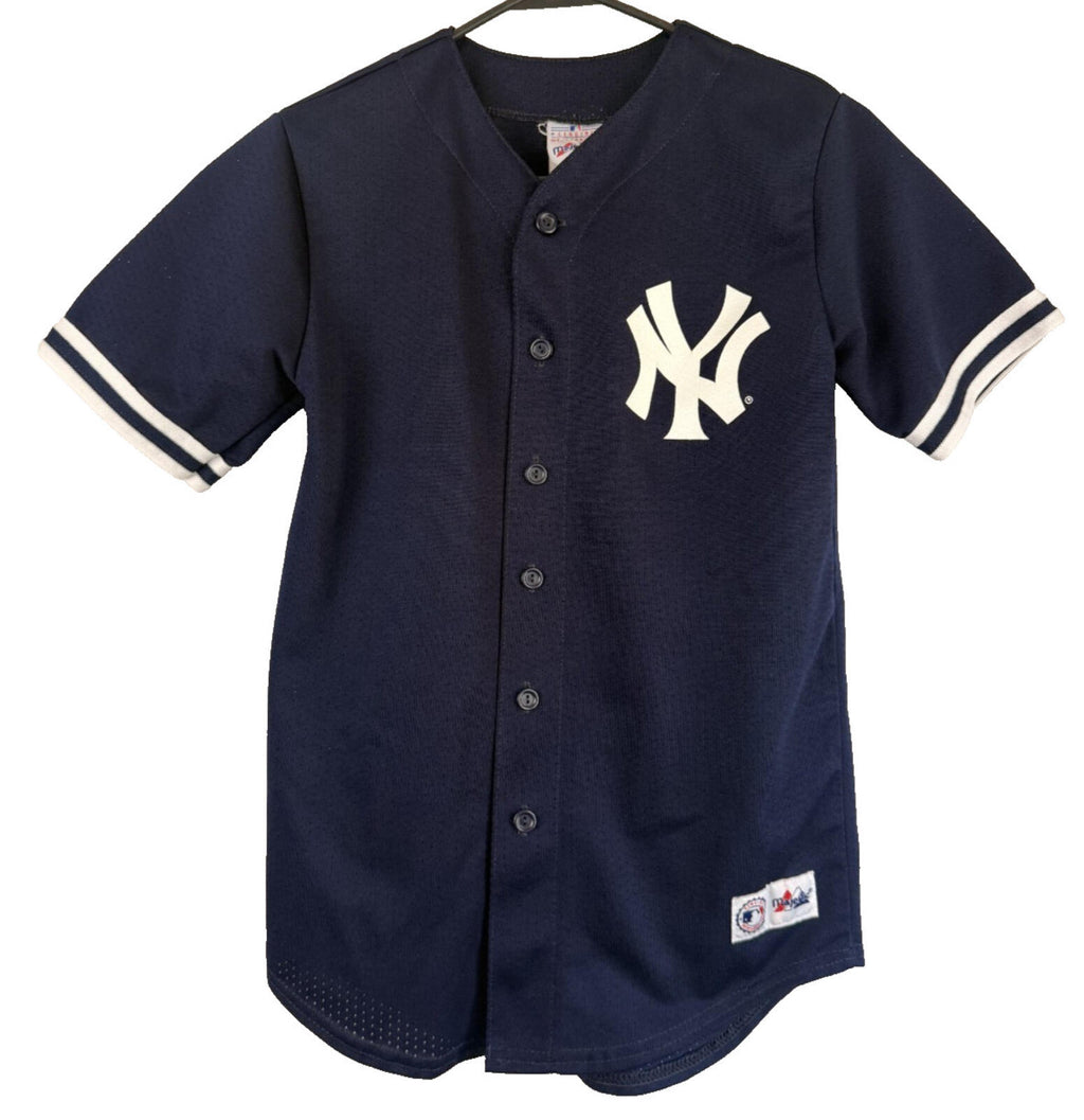VTG Jason Giambi YOUTH Large Majestic Away Jersey #25 New York Yankees Stitch