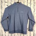 Columbia Sweatshirt Mens Large Blue Quarter Zip Fleece Mock Neck AM6771 Logo