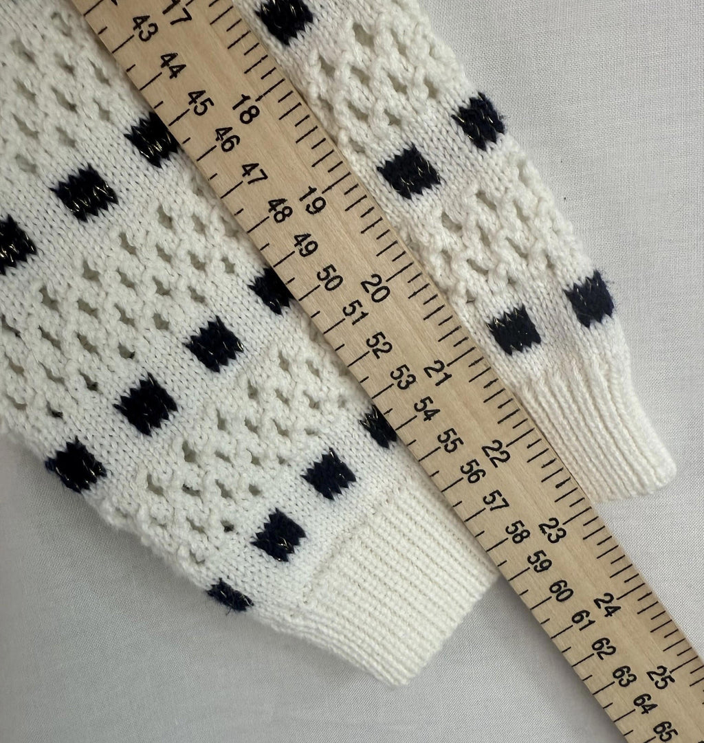 Mia and Tess Womens Cardigan Size L White and Blue