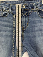 Signature by Levi Strauss Boot Cut Jeans Womens 12S Blue Low Rise Star Belt