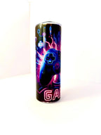 20 oz Neon Gamer Stainless Steel Tumbler with Lid, Straw