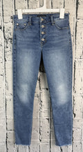 Lucky Brand Jeans Womens Sz 4 High Rise Skinny Bridgette Button Fly Raw Hem