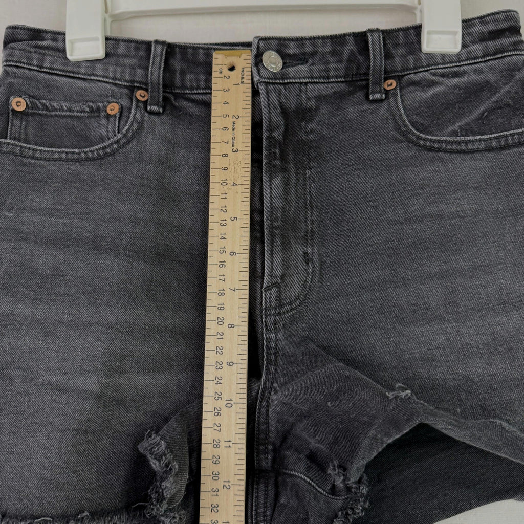 American Eagle Womens Size 12 Highest Rise 90's Boyfriend Shorts Stretch Black