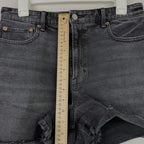 American Eagle Womens Size 12 Highest Rise 90's Boyfriend Shorts Stretch Black