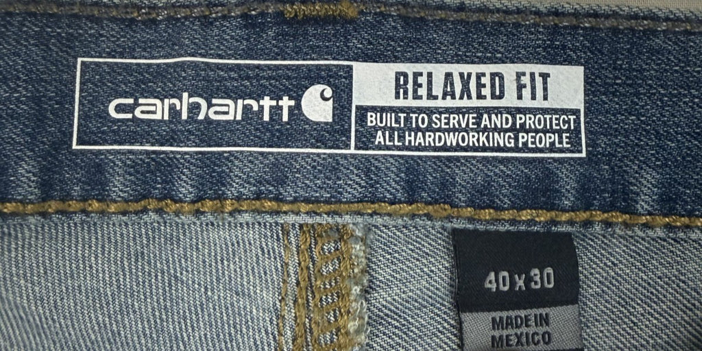 Carhartt Mens Rugged Flex Relaxed Fit Straight Leg Jeans Blue BD2804-M 40x30 NWT