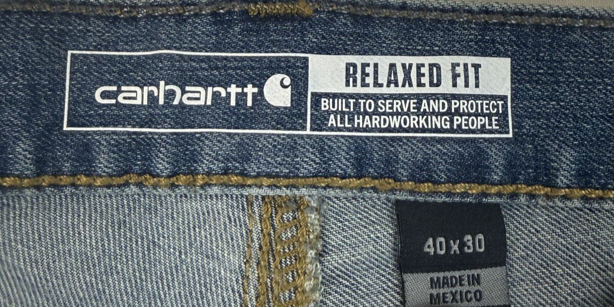 Carhartt Mens Rugged Flex Relaxed Fit Straight Leg Jeans Blue BD2804-M 40x30 NWT