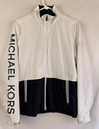 Michael Kors Perfomance Zip Jacket Windbreaker Mens Size M White and Blue