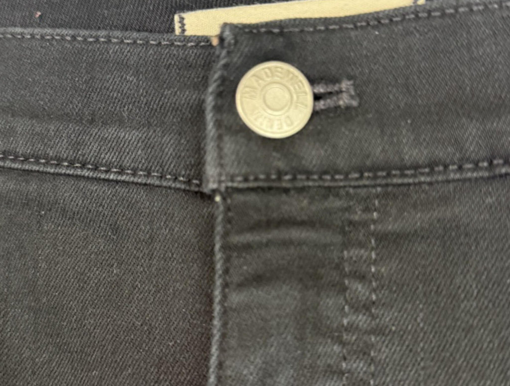 Madewell Black 10" High Rise Skinny Womens 32P Short Stretch Jeans
