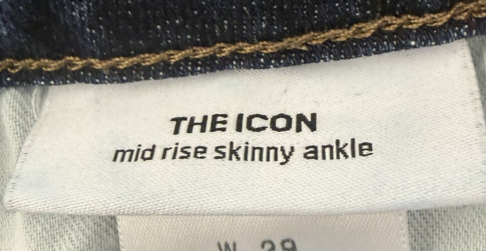 Joes The Icon Mid Rise Skinny Ankle Womens Jeans Sz 29 Dark Wash Stretch
