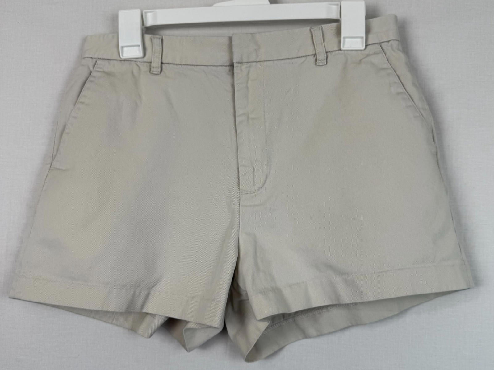 J. Crew Khaki Chino Flat Front Womens Shorts Size 10
