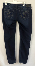 Silver Jeans Suki Mid Super Stretch Womens 34x31 Dark Wash Denim 9” Rise