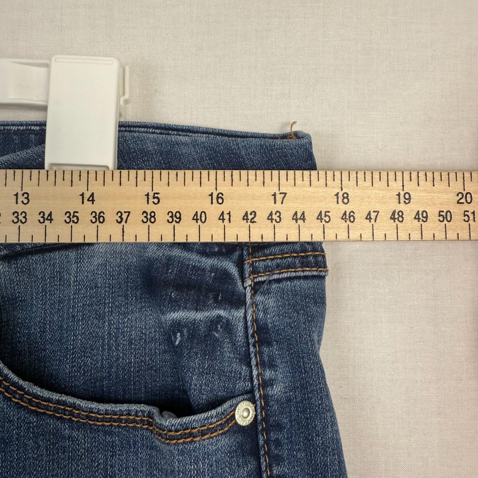 Seven 7 Tummyless High Rise Jeans Womens Size 16 Dark Wash Skinny Stretch Denim