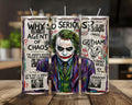 20 oz Joker Stainless Steel Tumbler with Lid, Straw - Why So Serious