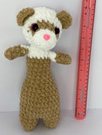 Crocheted Ferret Brown and White