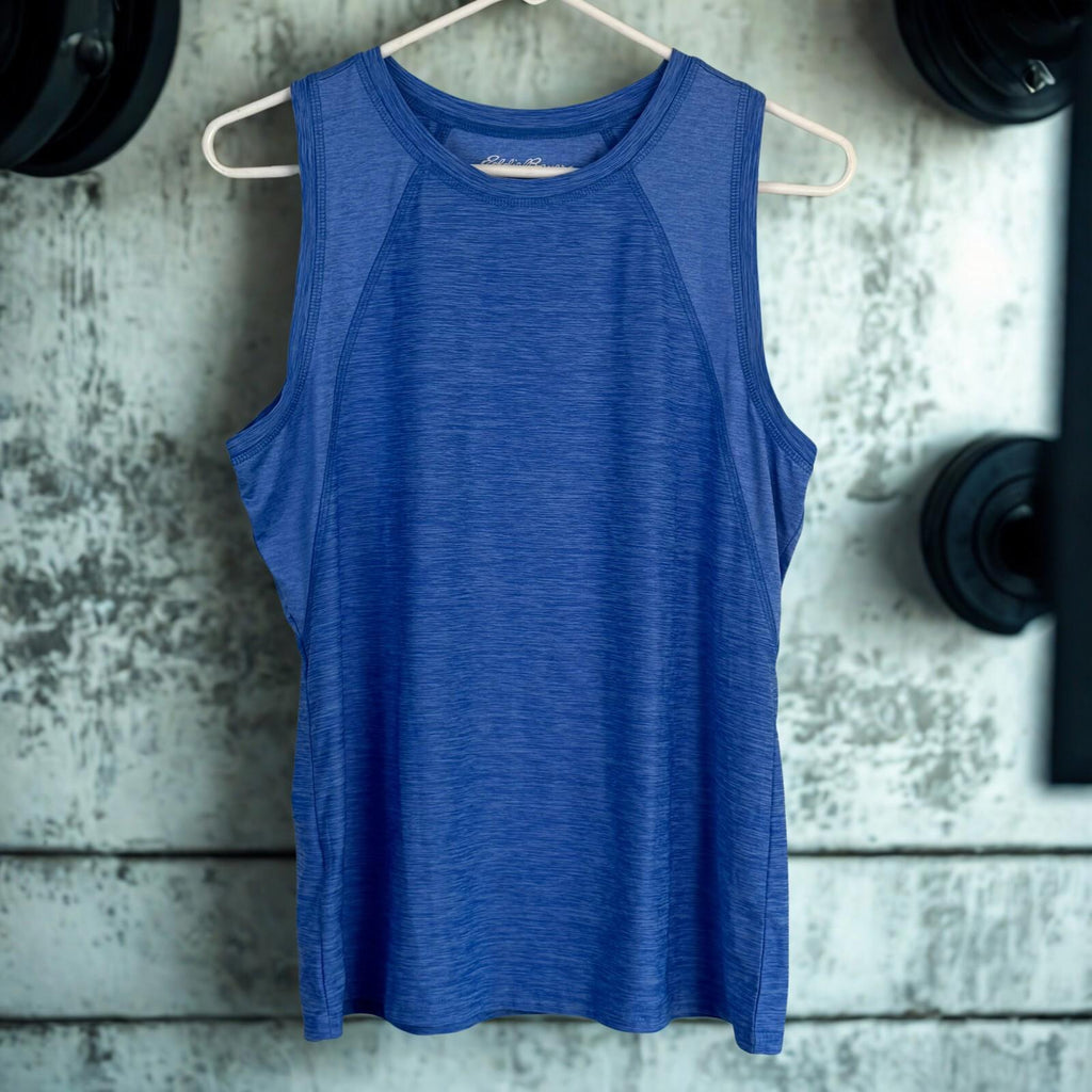 Eddie Bauer Womens Sz Med Sleeveless Blue High Quality Workout Tank Top
