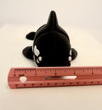 Large 3D Printed Articulated Orca – Flexible Toy Figurine - Black and White