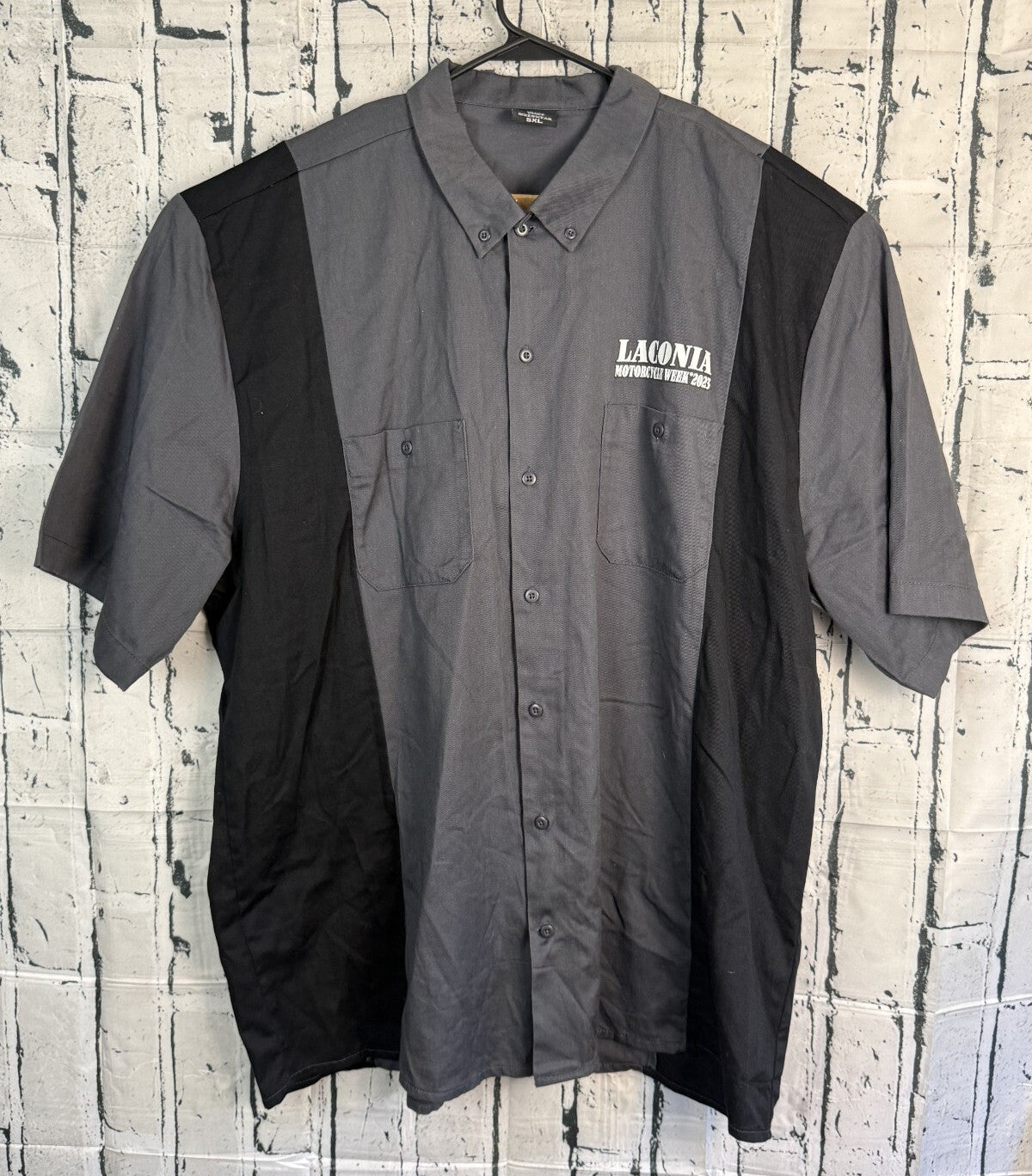 Vance Biker Wear 100th Laconia BikeWeek Button Down Shirt Men 5xl Mechanic Style