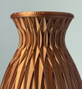 Light Copper Vase - 3D Printed in PLA Plastic - 7 inches Tall