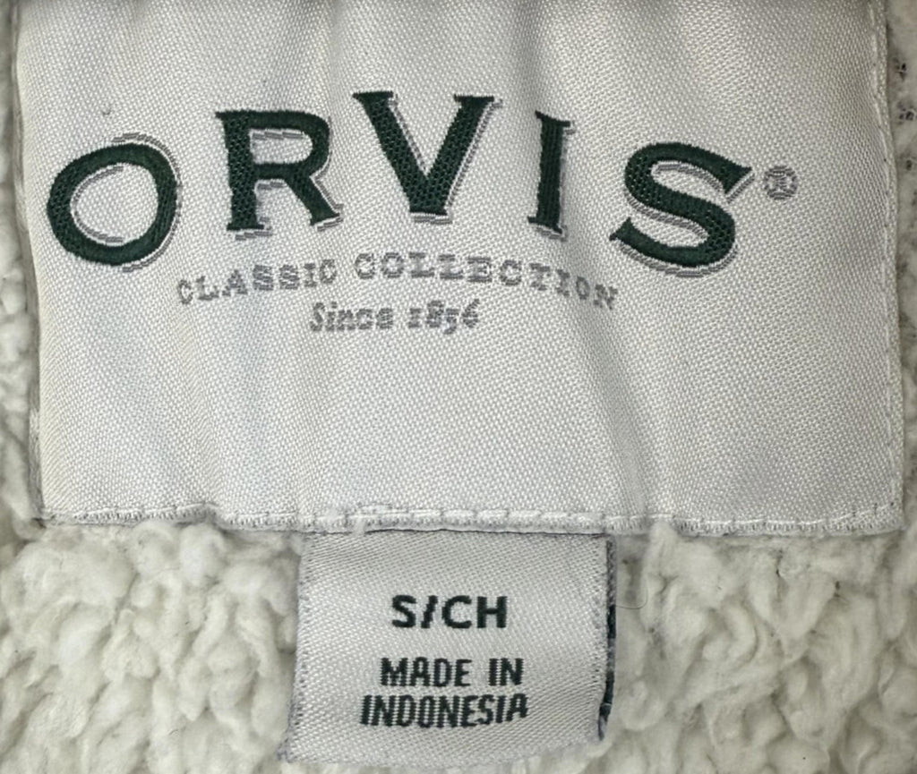 ORVIS Classic Collection Womens Sz S 1/4 Zip Pullover Sherpa-Lined Cozy