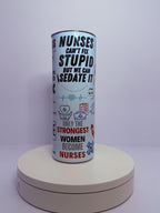 20 oz Nursing Stainless Steel Tumbler with Lid, Straw
