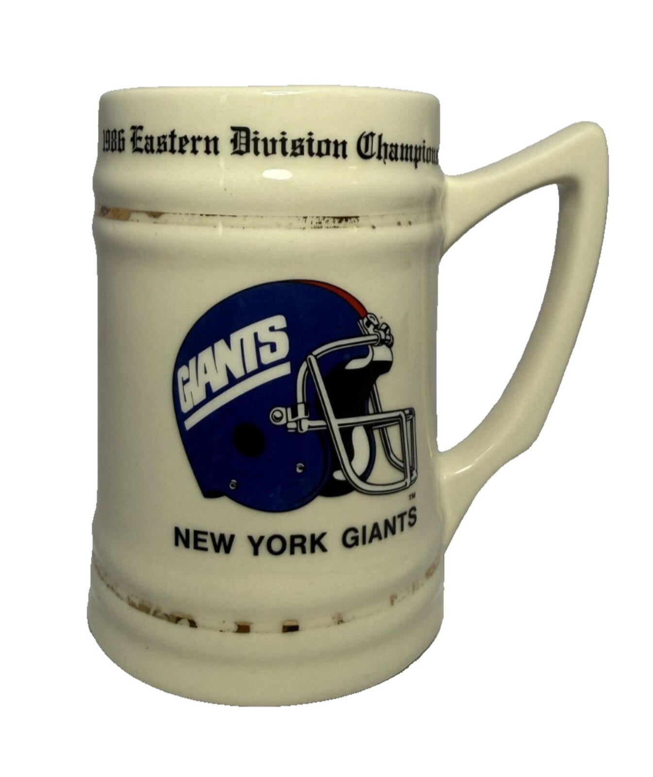 Vintage New York Giants 1986 Eastern Division Champions Stein NFL Cup