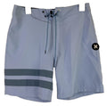 Hurley Board Shorts Mens 28 Light Blue Striped Swim Trunks