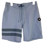 Hurley Board Shorts Mens 28 Light Blue Striped Swim Trunks