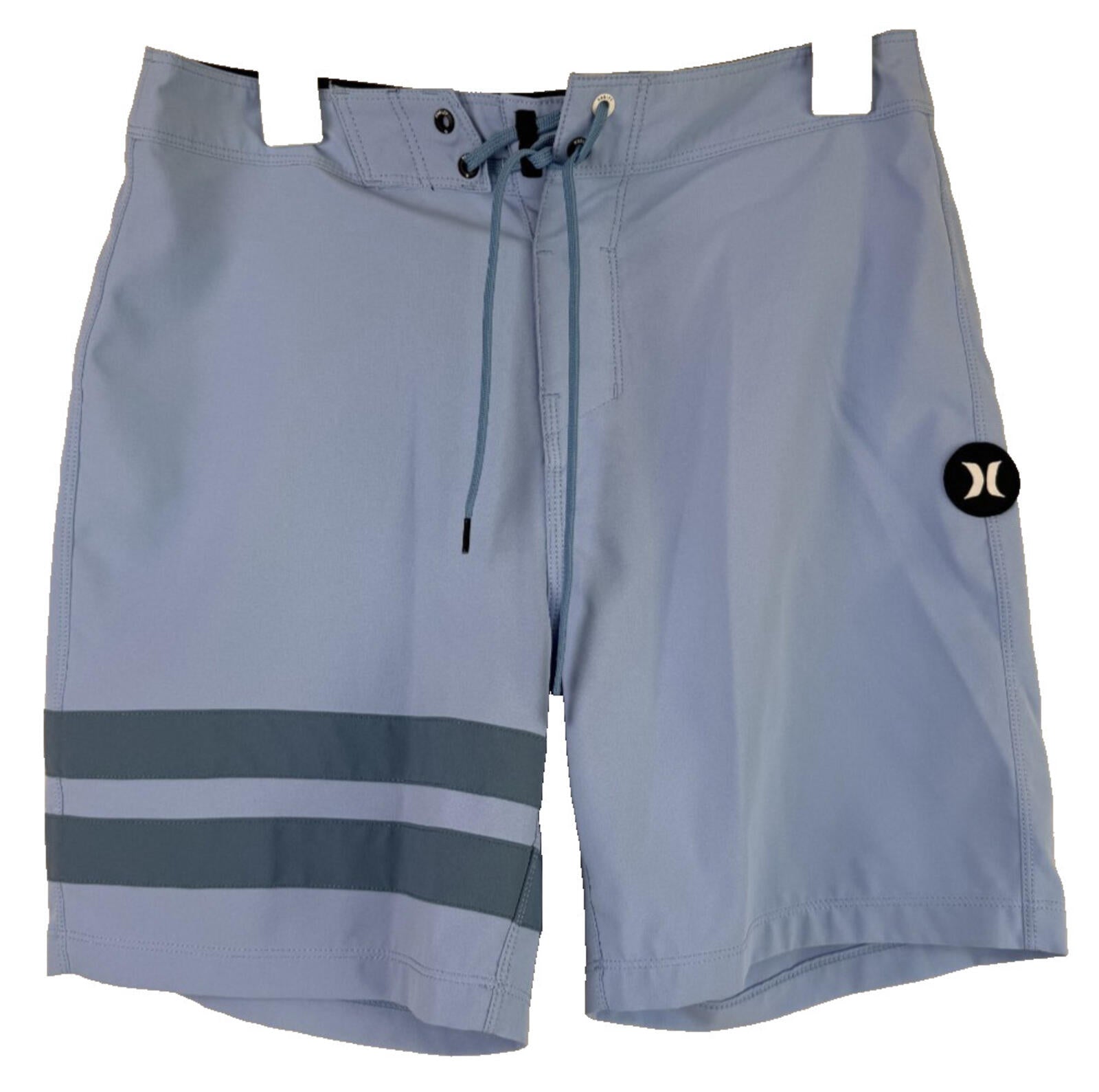 Hurley Board Shorts Mens 28 Light Blue Striped Swim Trunks