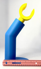 Lego Arm Headphone Stand Holder 3d Printed PLA Gaming Blue and Yellow