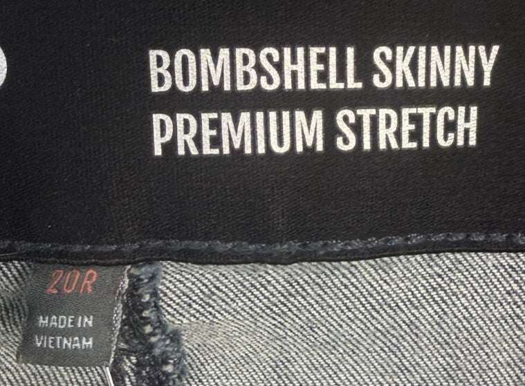 Torrid Bombshell Skinny Jeans Premium Denim Dark Wash Plus Size 20R Stretch